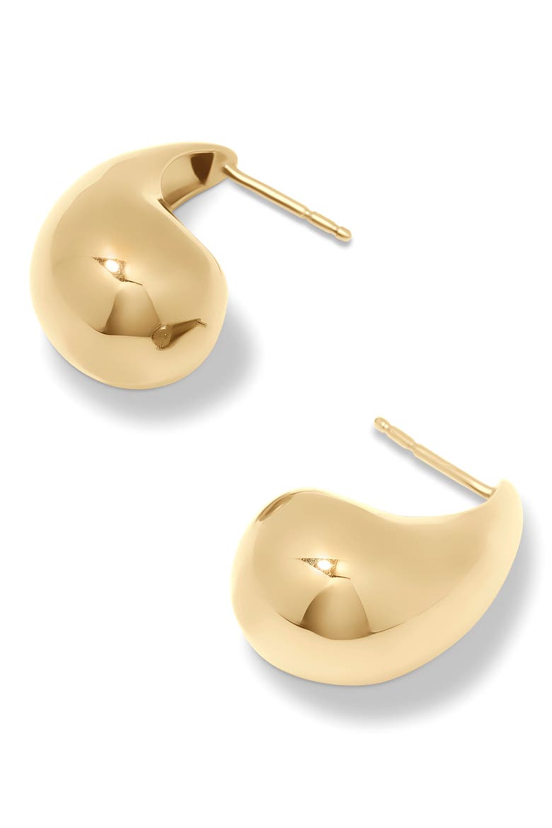 Farrah Teardrop Hoop Earrings, Alternate, color, GOLD