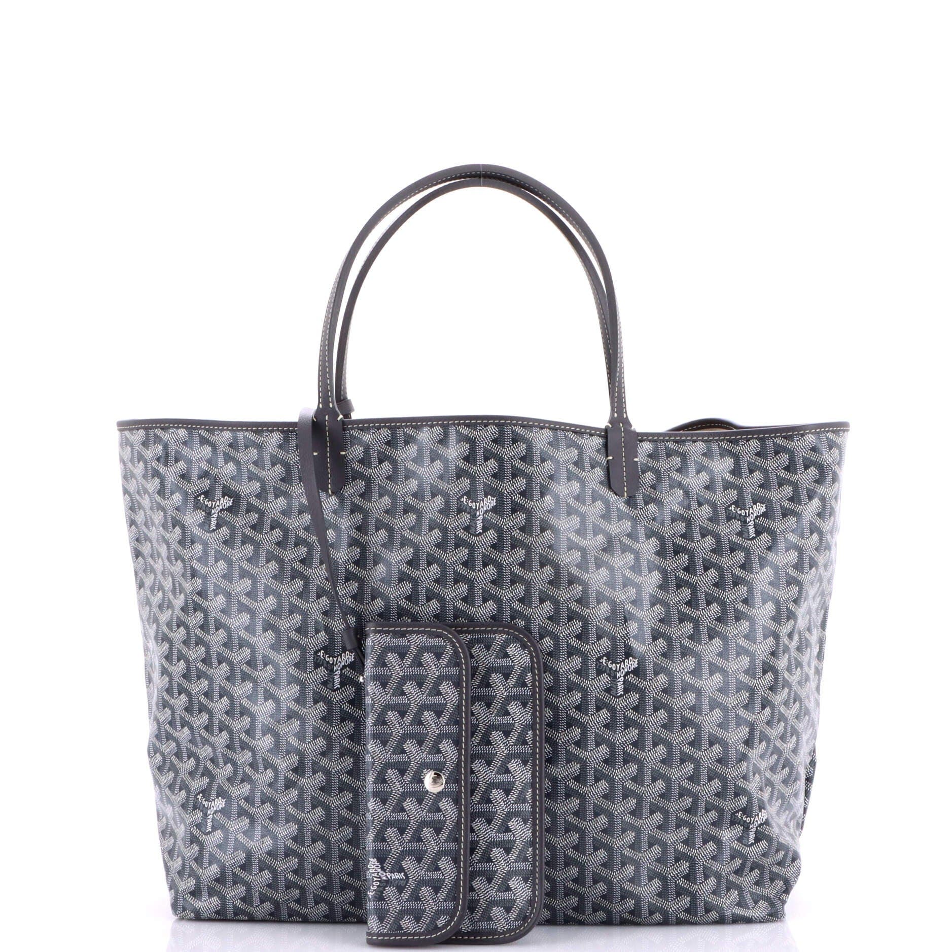 Pre-Owned Goyard Saint Louis Tote Coated Canvas GM, Alternate, color, Gray