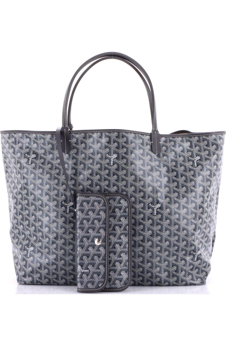 Pre-Owned Goyard Saint Louis Tote Coated Canvas GM, Alternate, color, Gray