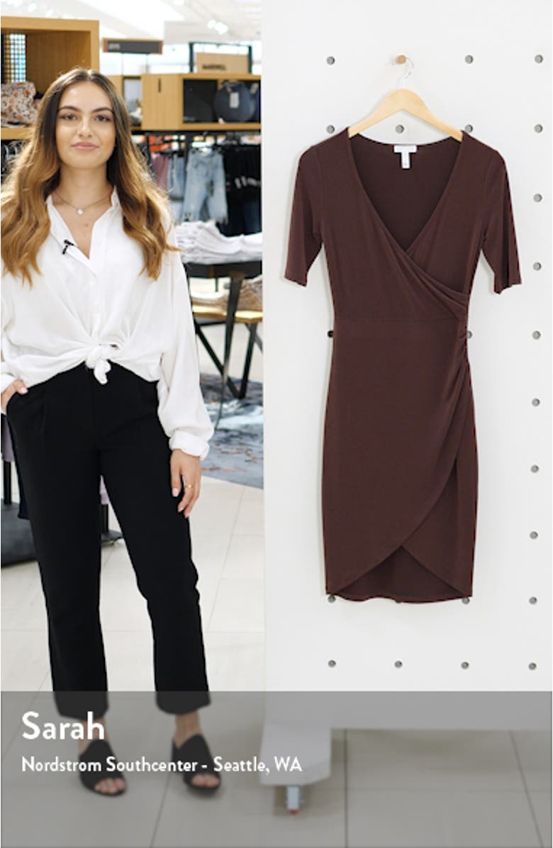 Ruched Wrap Body-Con Dress, sales video thumbnail