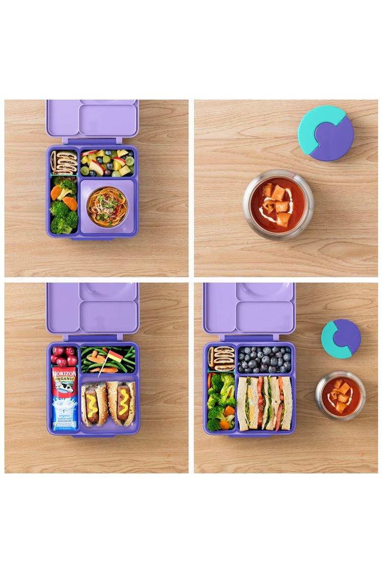 OmieBox Bento Lunch Box for Kids, Alternate, color, Purple Plum