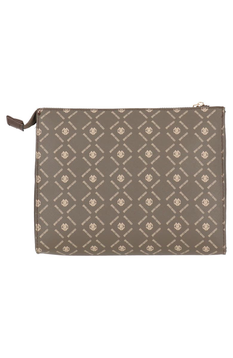 Roberto Cavalli Monogram Top Zip Pouch, Alternate, color,
