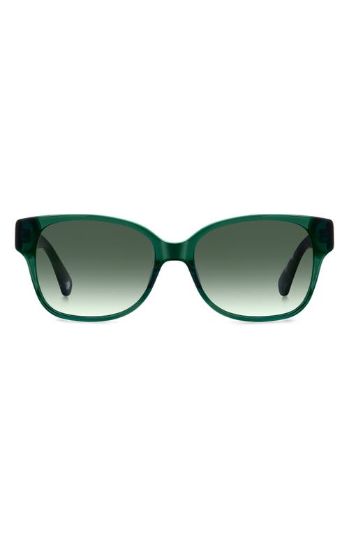 Shop Kate Spade New York Trulee 55mm Gradient Square Sunglasses In Green/green Shaded