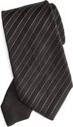 Canali Stripe Metallic Silk Jacquard Tie