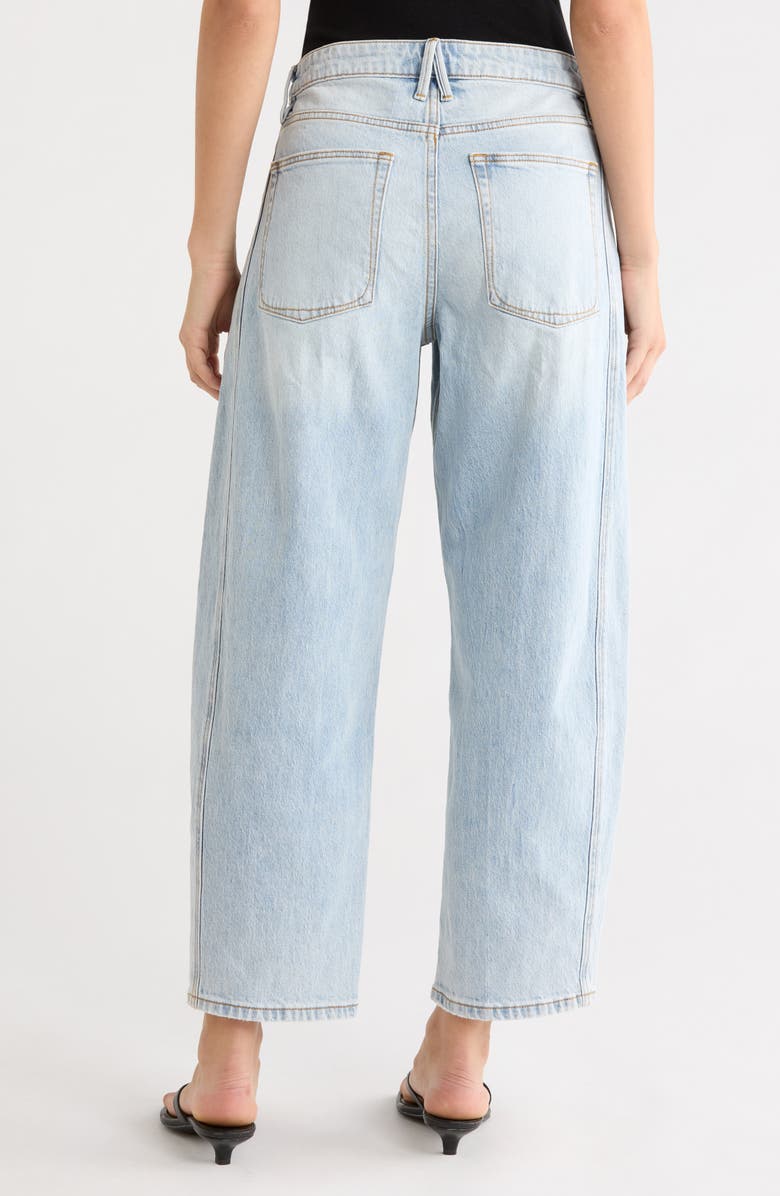 Good American High Waist Ankle Barrel Jeans, Alternate, color, Indigo1351