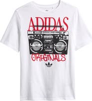 adidas Originals Kids' Boombox Cotton Graphic T-Shirt