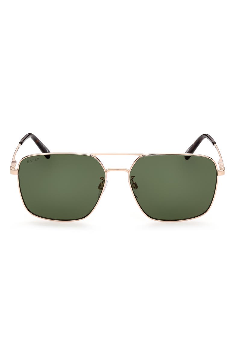 Bally 61mm Aviator Sunglasses, Main, color,