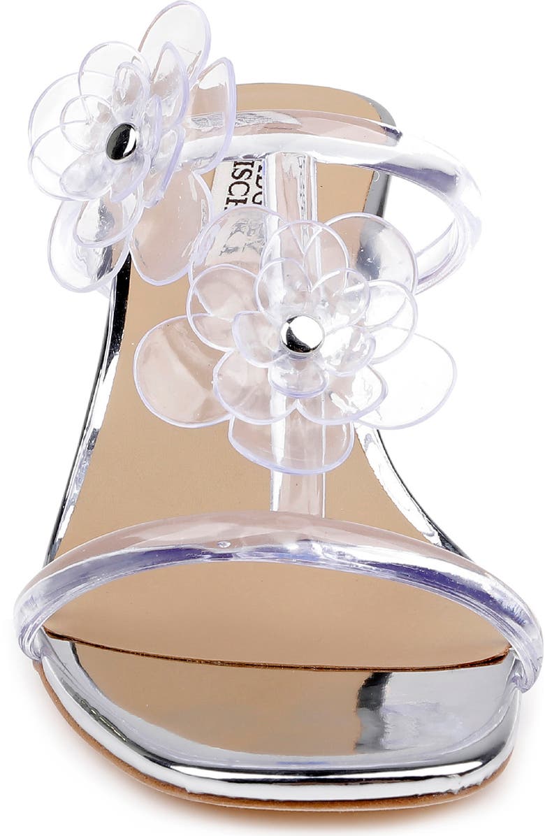 Badgley Mischka Collection Xyra T-Strap Sandal, Alternate, color, Clear/ Silver