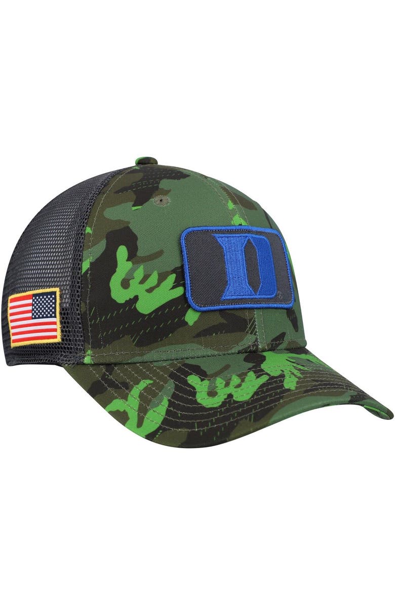 Nike Men's Nike  Camo/Black Duke Blue Devils Classic99 Veterans Day Trucker Snapback Hat, Main, color, 