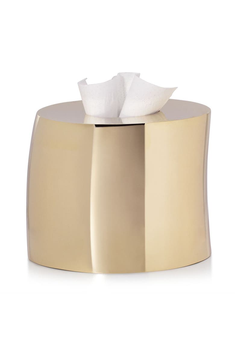 Horn Brass Tissue Cover, Main, color, GOLD