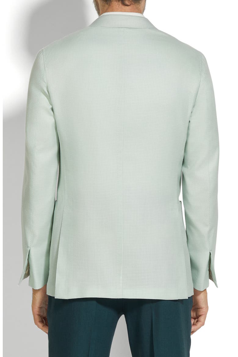 Check Cashmere, Silk & Linen Sport Coat, Alternate, color, AQUA GREEN