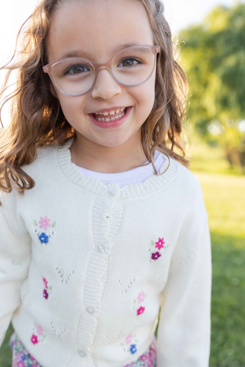 Sweater with Hand Embroidered Flowers, Alternate, color, Ivory