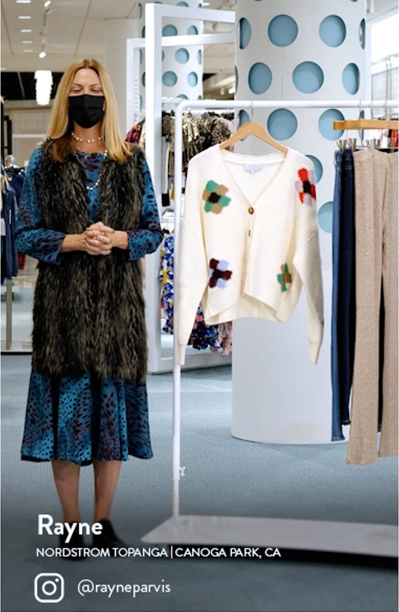 Intarsia Flower Cardigan, sales video thumbnail