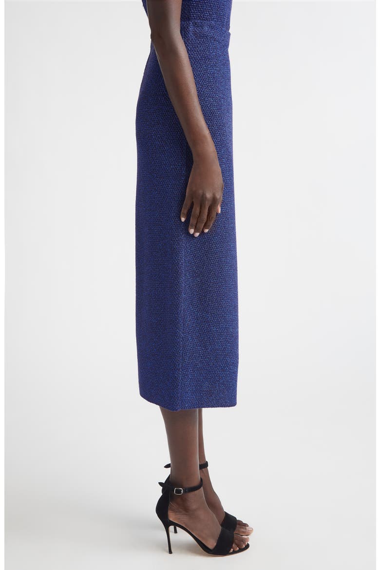 Margo Legacy Crepe Knit Midi Skirt, Alternate, color, COBALT