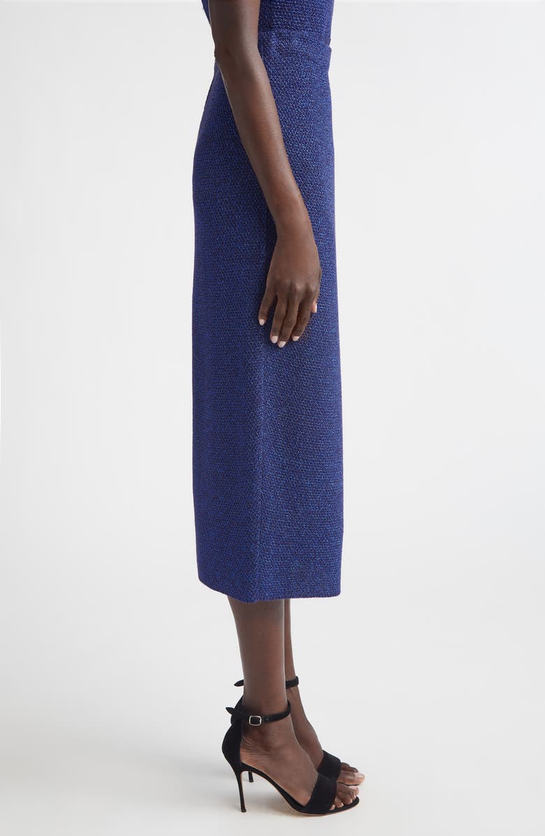 ST. JOHN Margo Legacy Crepe Knit Midi Skirt, Alternate, color, Cobalt