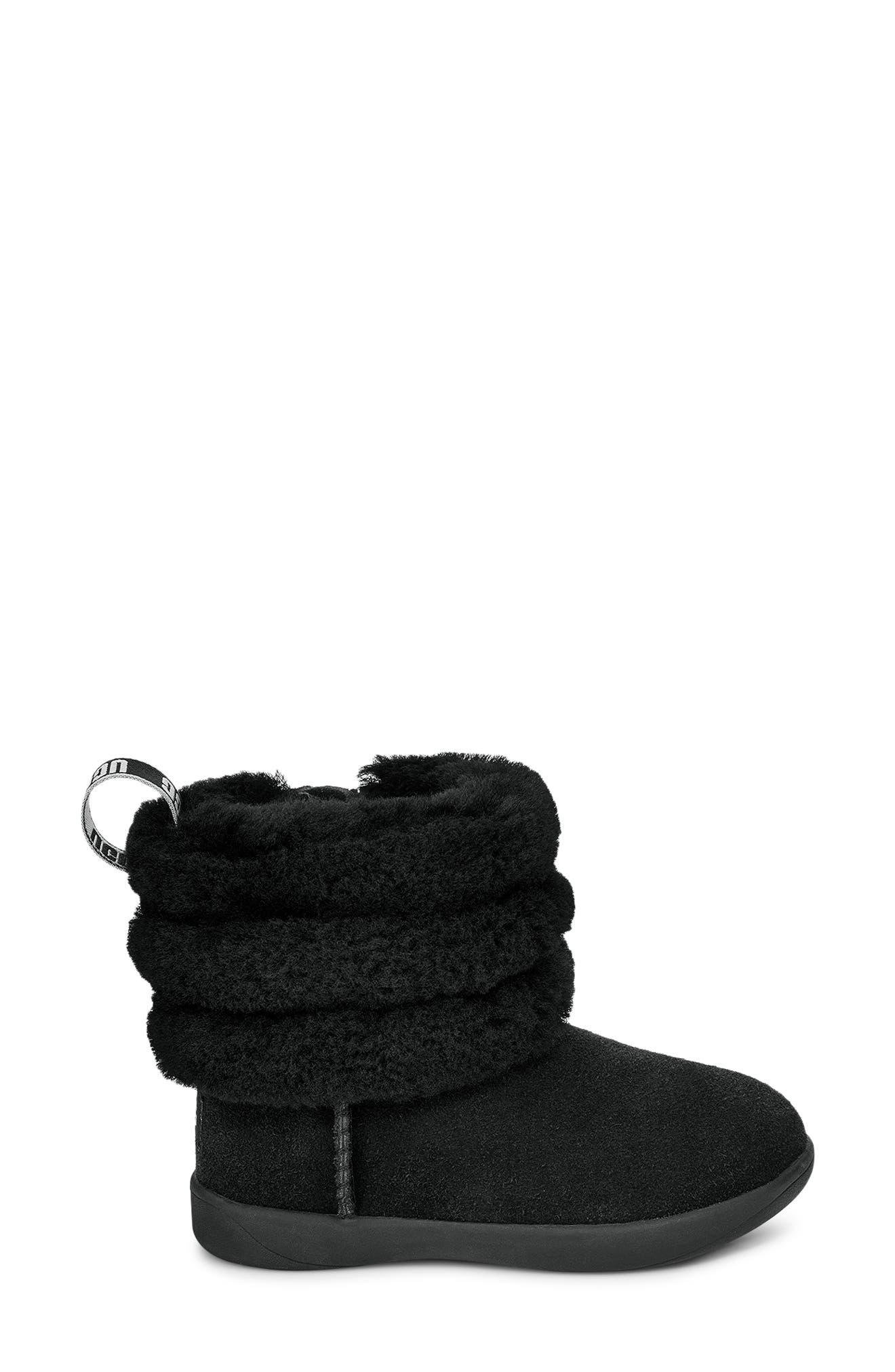 UGG<sup>®</sup> Kids' Mini Quilted Fluff Genuine Shearling Boot, Alternate, color, 