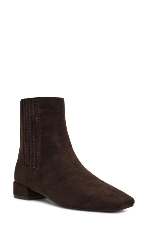 Raspey Faux Leather Chelsea Bootie