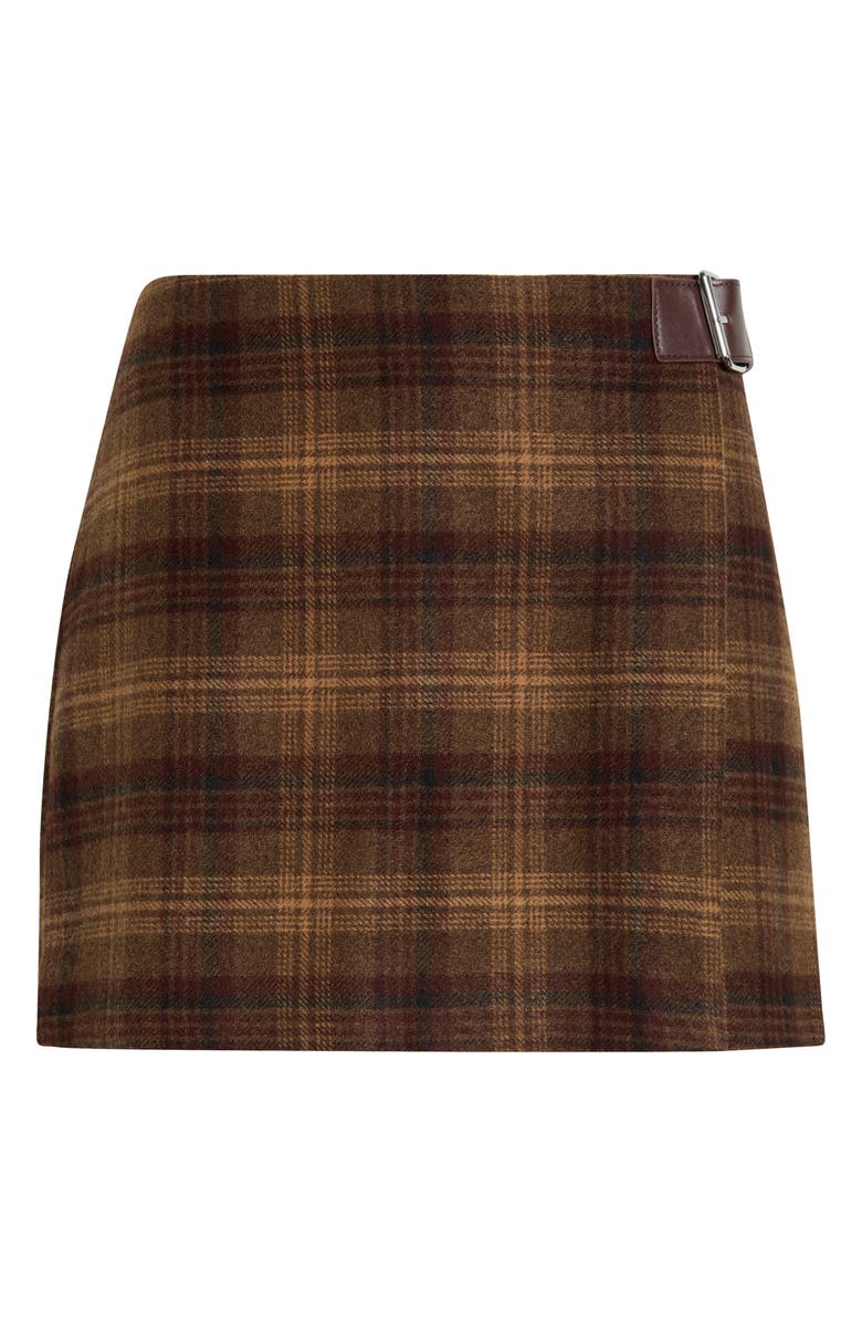 ASTR the Label Harley Plaid Miniskirt, Main, color, Brown Plaid