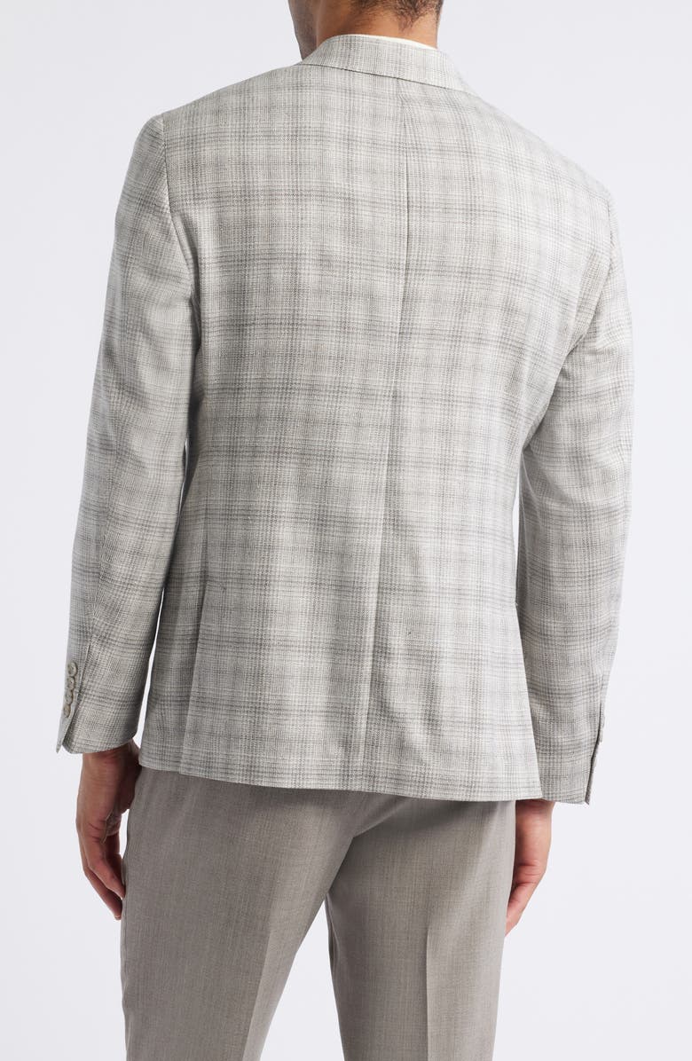 Vince Iker Regular Fit Plaid Silk & Wool Sport Coat, Alternate, color, Grey/ Brown