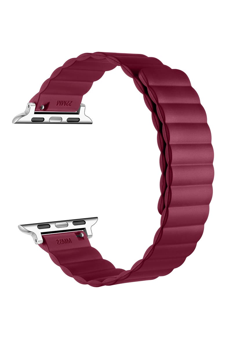 Silicone Apple Watch® Watchband, Alternate, color, CHERRY LAQUER