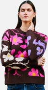 Yumi Floral Intarsia Relaxed Fit Jumper
