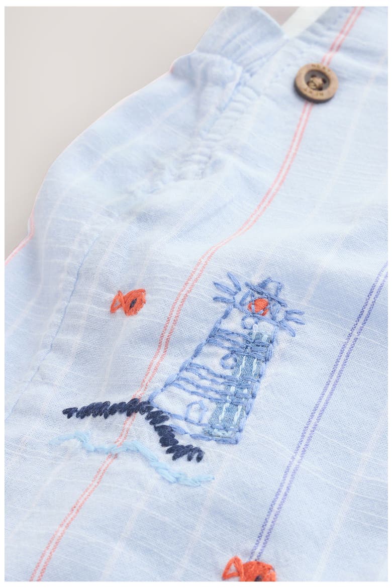 Nautical Bodysuit & Embroidered Romper Set, Alternate, color, BLUE