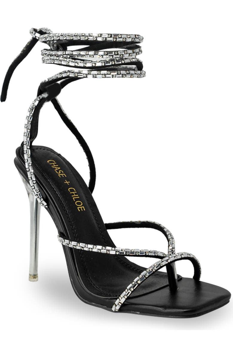 CHASE AND CHLOE Ankle Tie Sandal, Main, color,