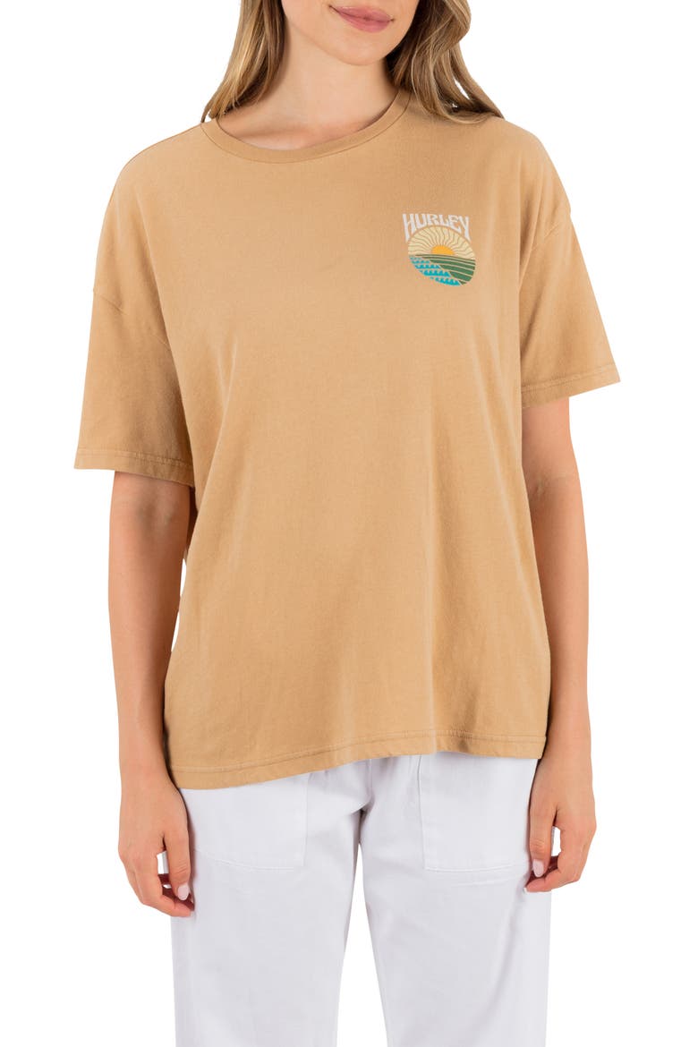 Daybreak Boyfriend Graphic T-Shirt, Main, color, TAN