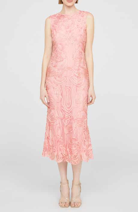 JS Collections Meli Soutache Cocktail Midi Dress