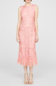 JS Collections Meli Soutache Cocktail Midi Dress