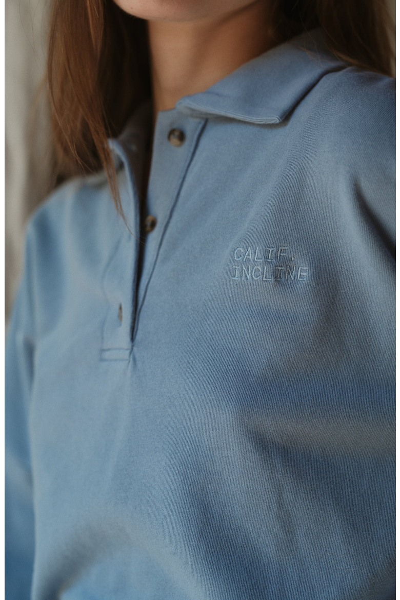 Long Sleeve Polo, Alternate, color, Heritage Blue