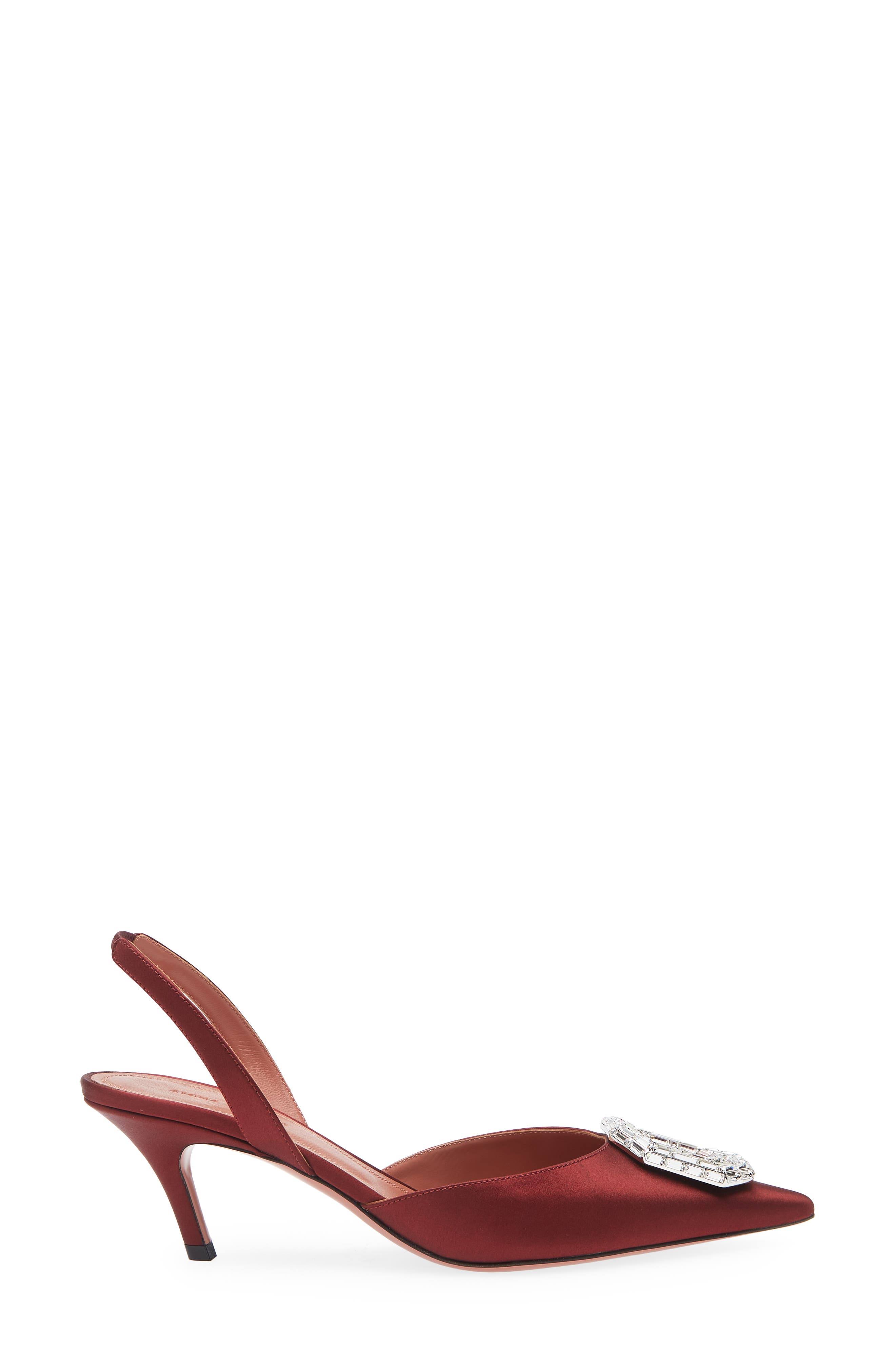 Amina Muaddi Camelia Crystal Buckle Slingback Pump, Alternate, color, 