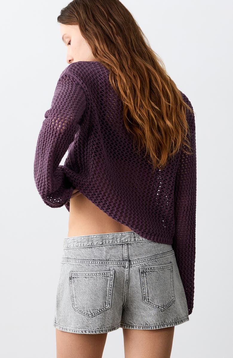 MANGO TEEN Asymmetric Denim Wrap Skort, Alternate, color, 