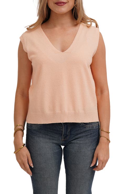 Sleeveless V-Neck Shell