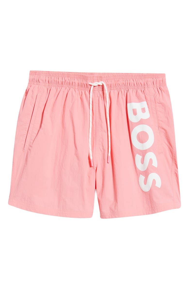 BOSS Octopus Swim Trunks, Alternate, color, Light/ Pastel Pink