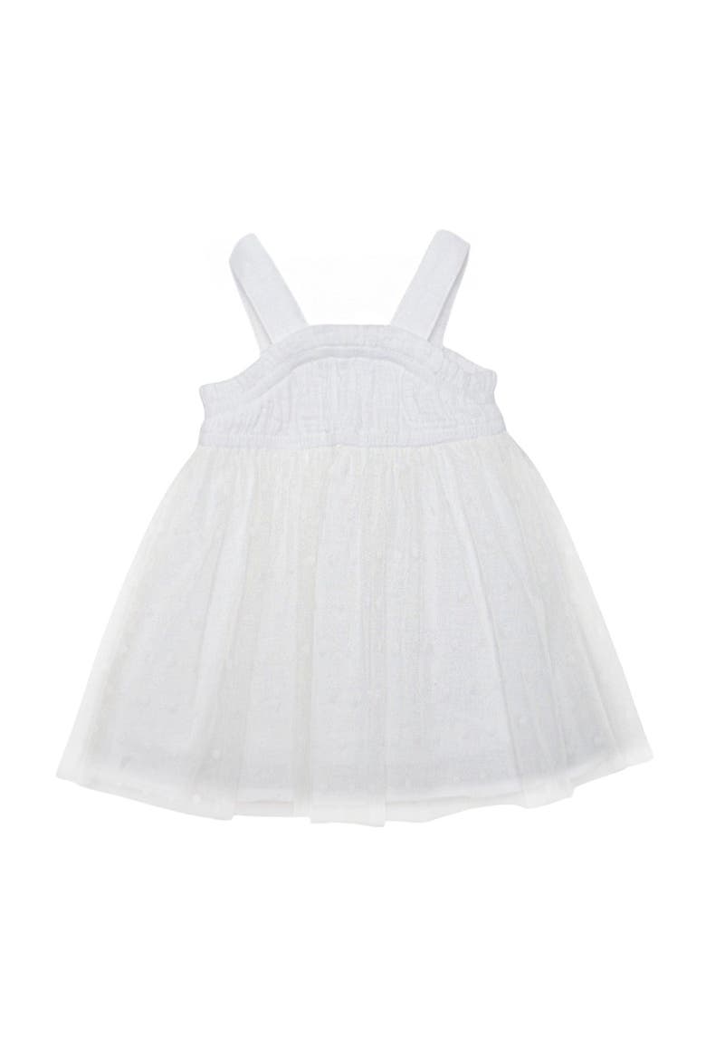 Birds of a Feather Sleeveless Dress, Alternate, color, White