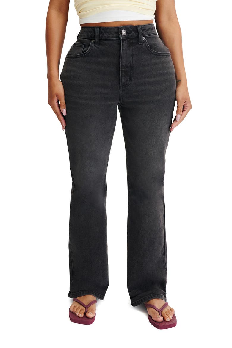 Women's Curvy Flare Jean, Main, color, Onyx Black