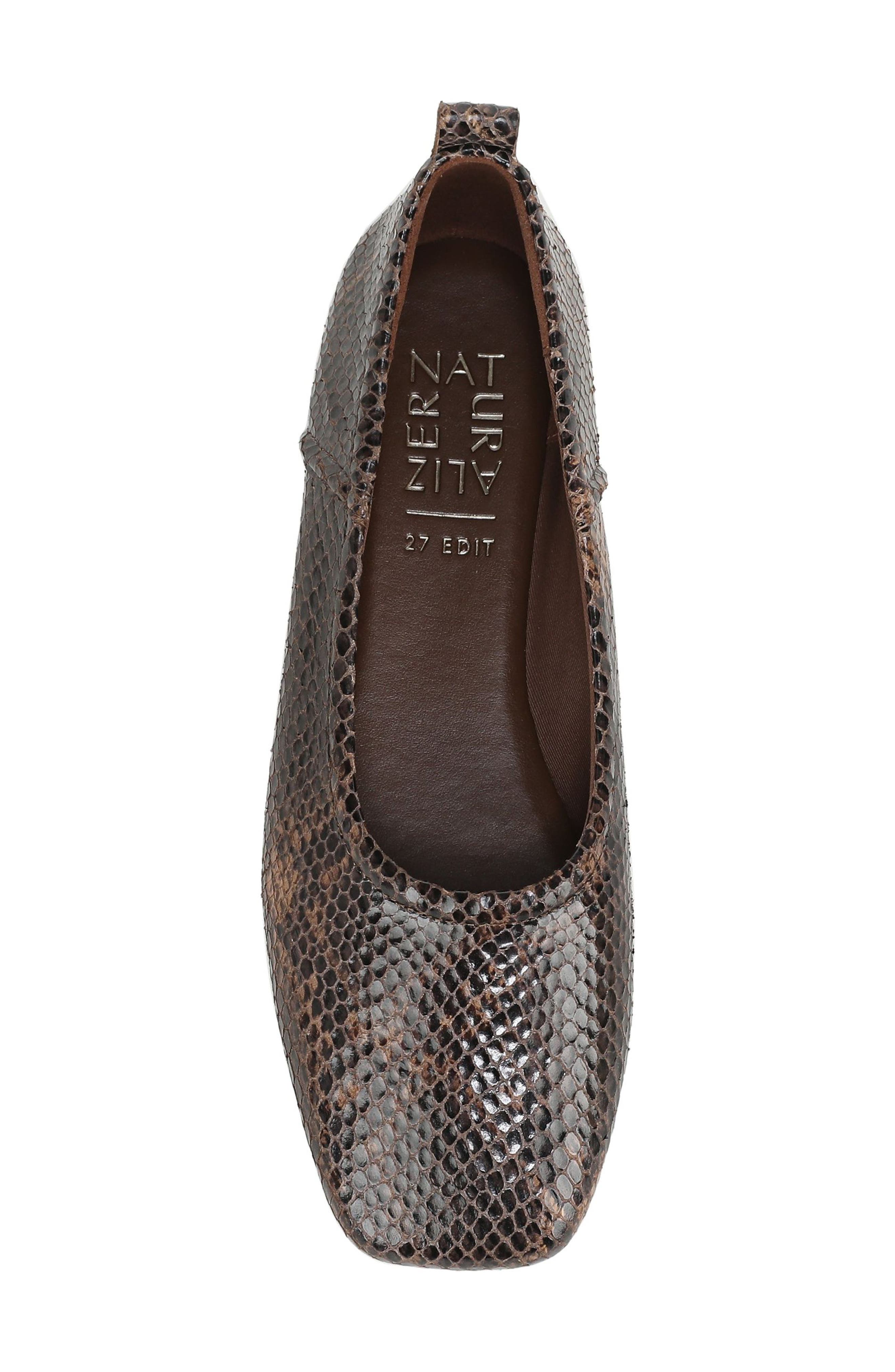 Dream Croc Embossed Leather Flat, Alternate, color, BROWN MULTI LEATHER