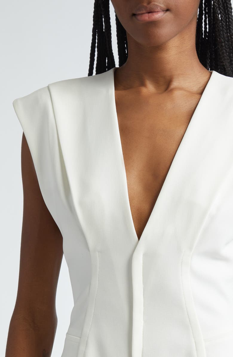 Proenza Schouler Janet Cap Sleeve Peplum Top, Alternate, color, White