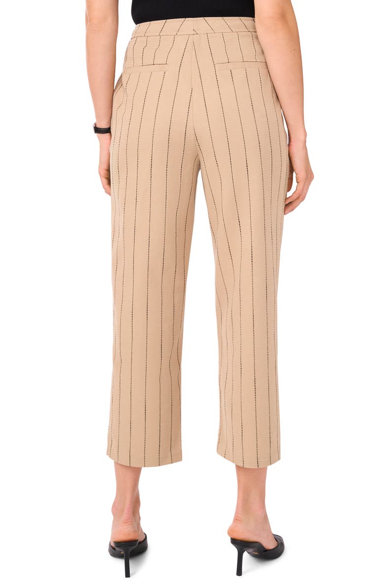 Halogen<sup>®</sup> Stripe Linen & Cotton Crop Pants, Alternate, color, Dusty Camel