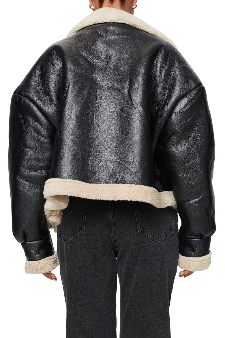 Kimmons Faux Shearling Jacket, Alternate, color, BLACK