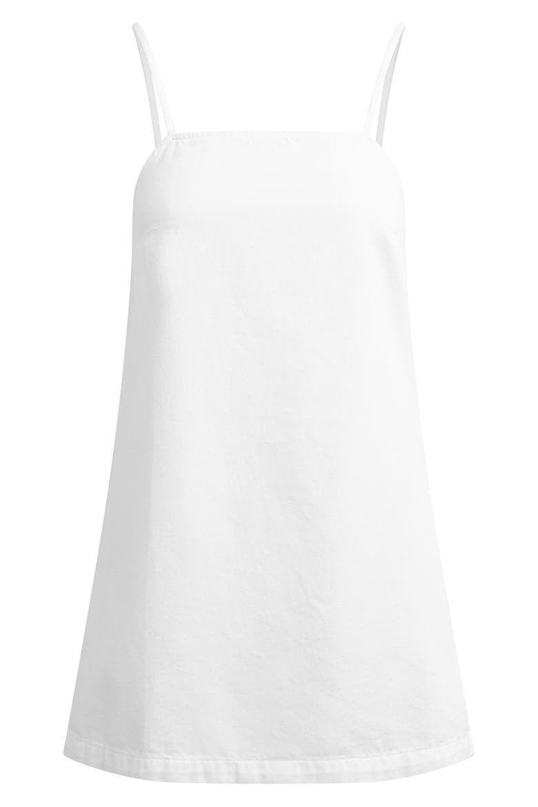 Denim Sleeveless Shift Dress, Alternate, color, WHITE