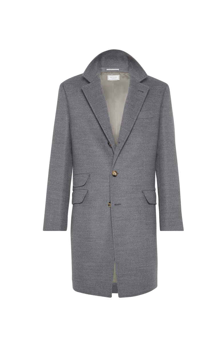 Brunello Cucinelli Handcrafted coat, Main, color, Medium Grey