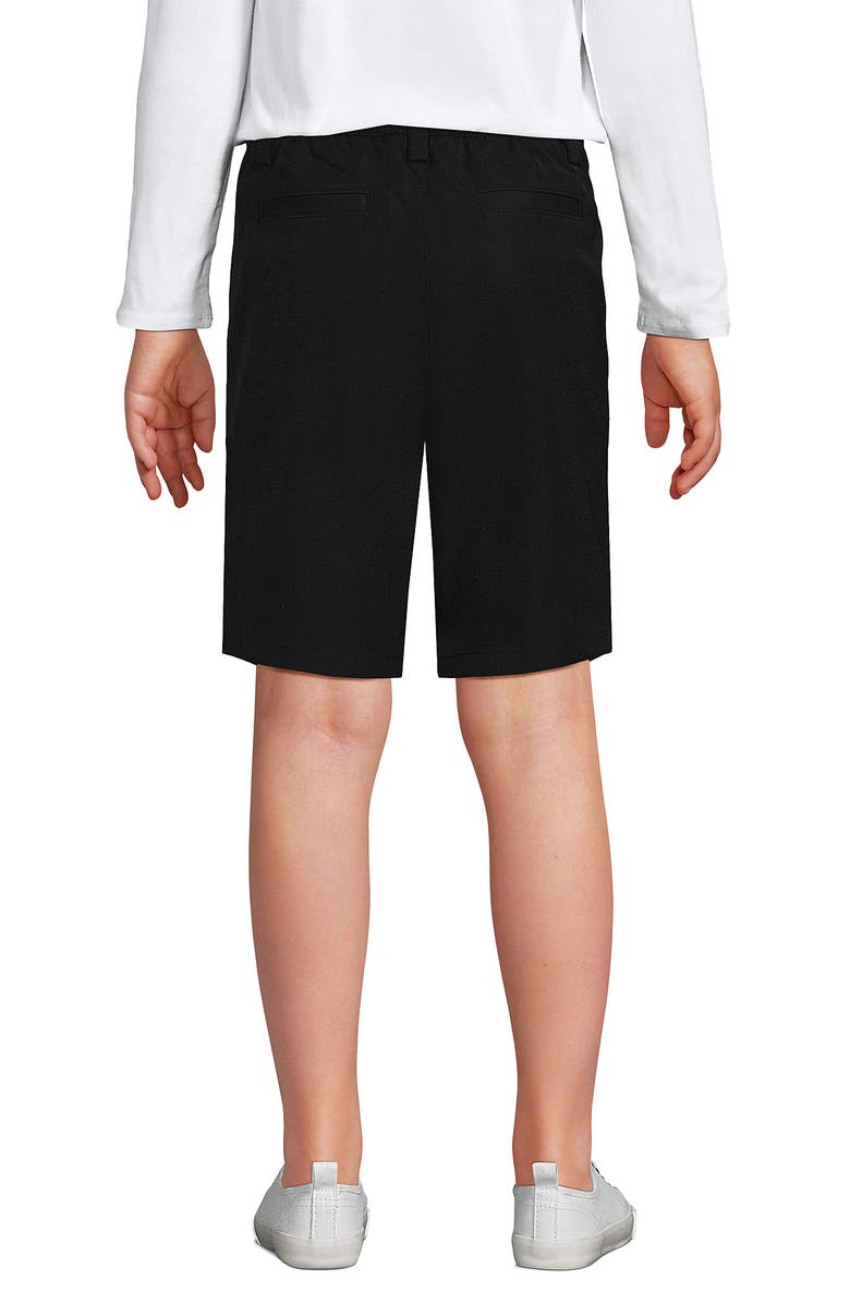 Lands' End School Uniform Girls Active Chino Shorts, Alternate, color, Black