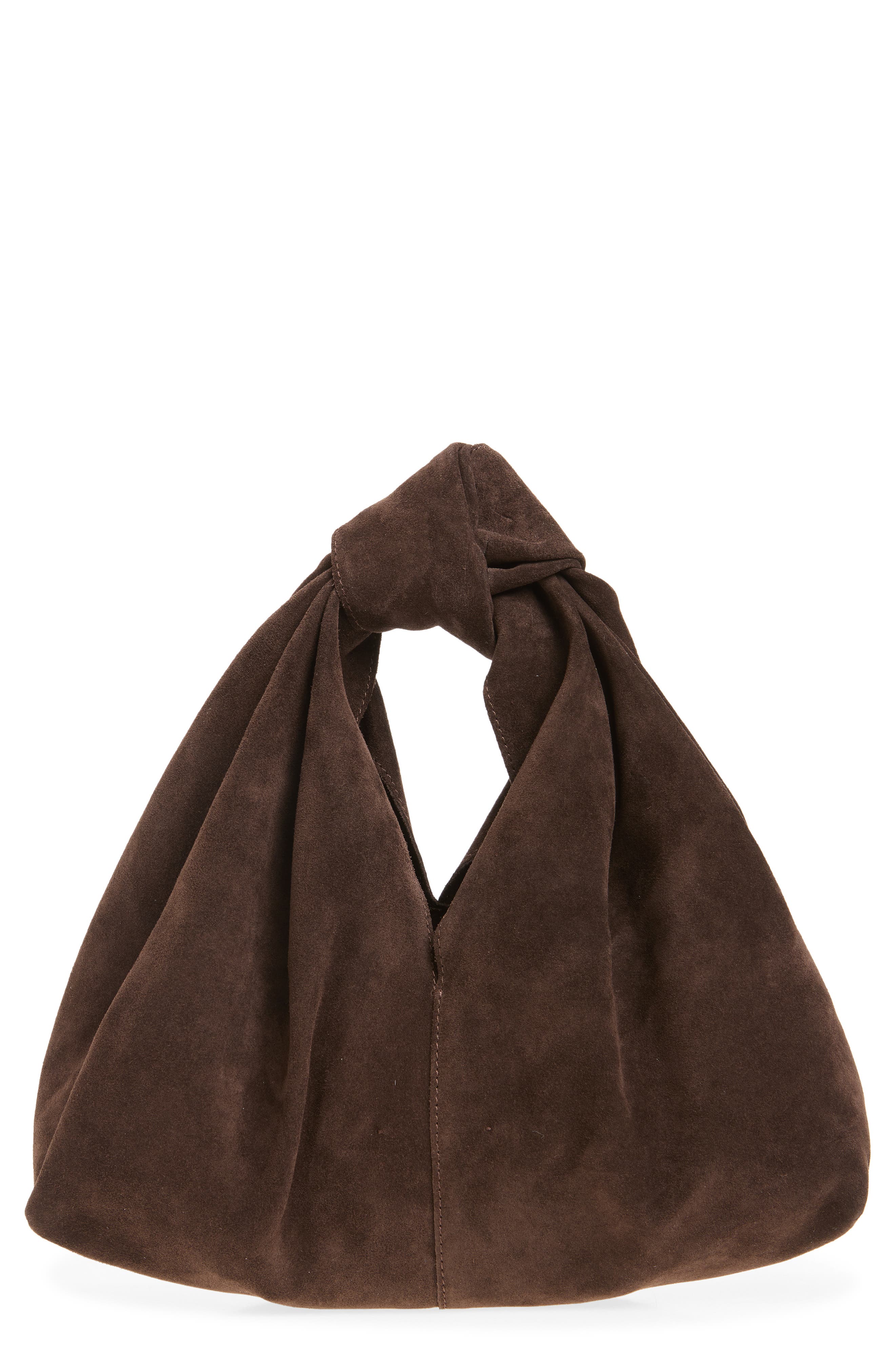 Helga Suede Knot Top Handle Bag, Main, color, TMORO