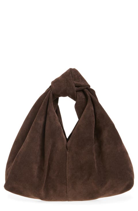 Helga Suede Knot Top Handle Bag