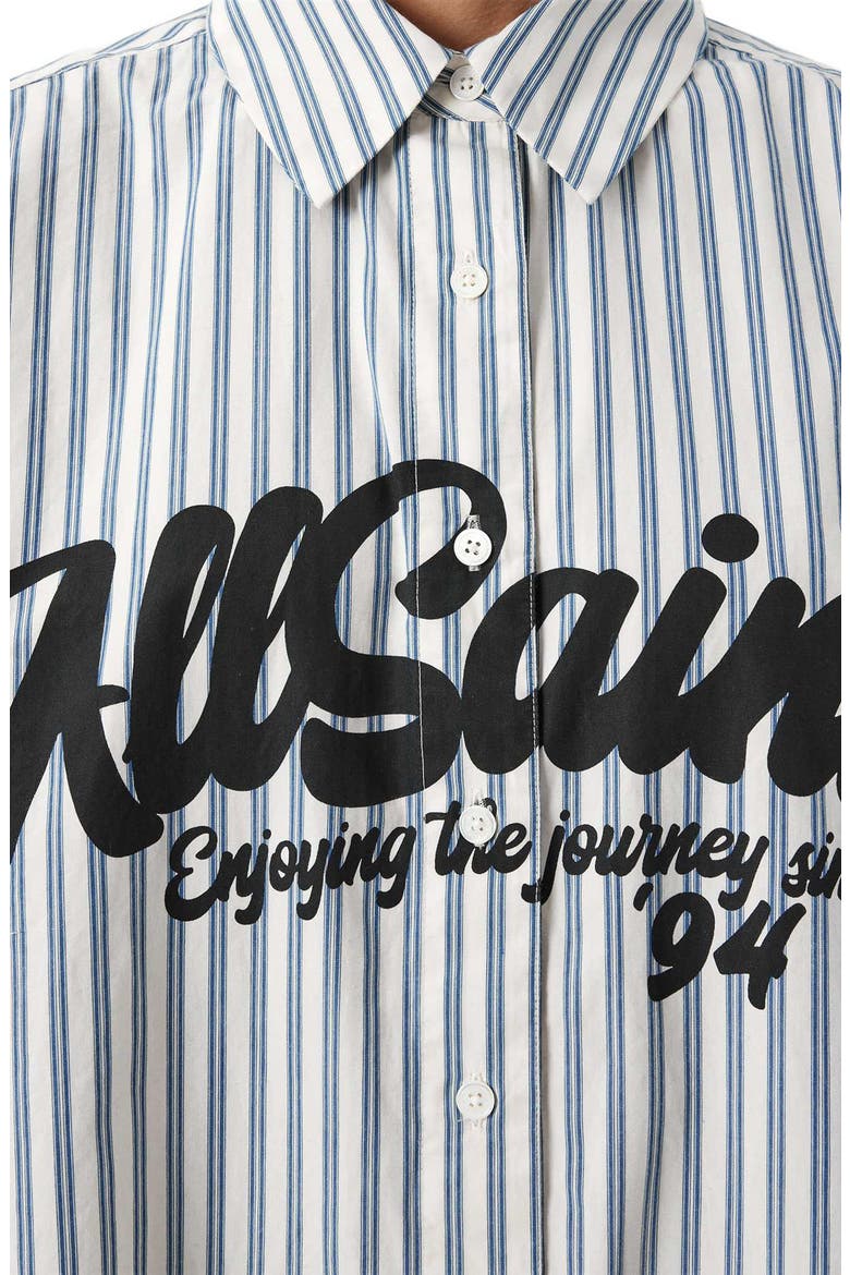 Adrianne Logo Shirt, Alternate, color, BLUE/ WHITE