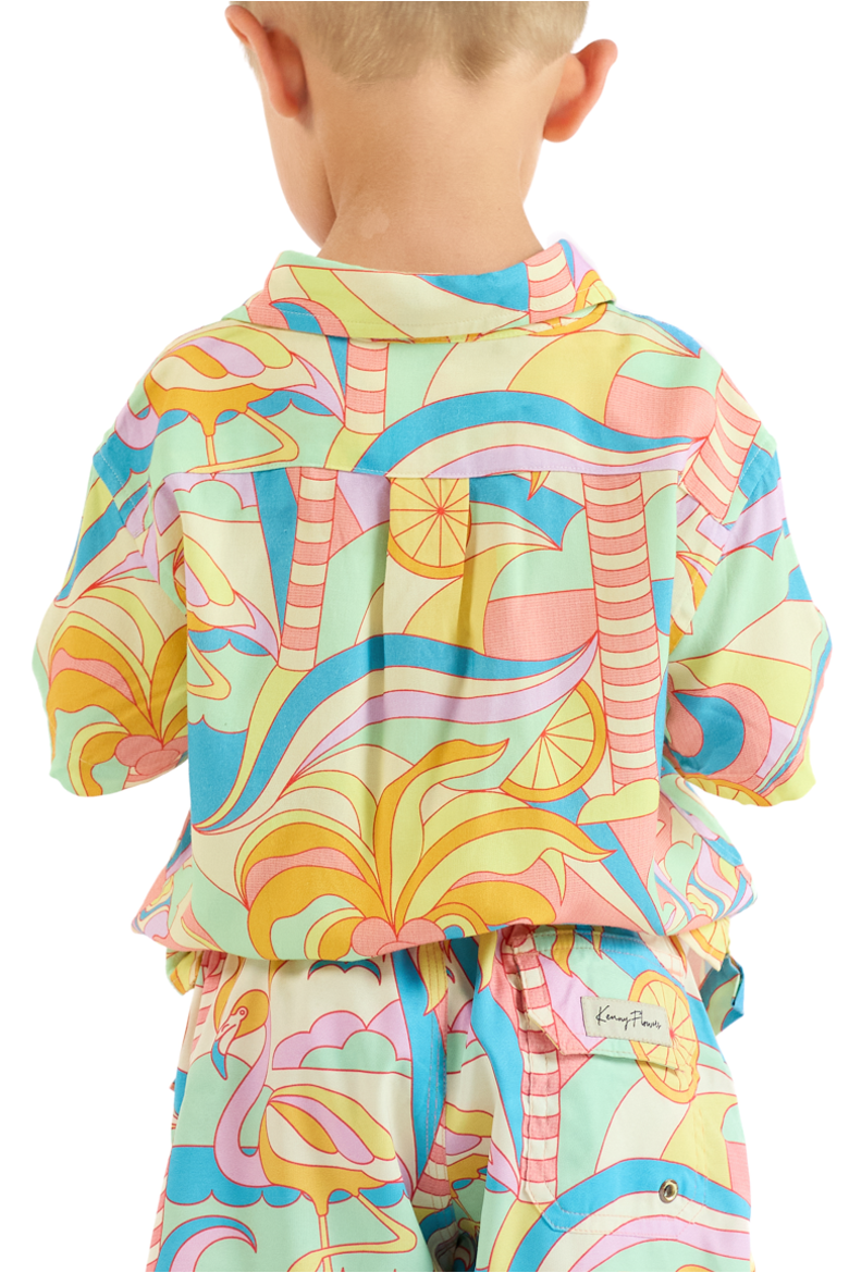 The Paradiso - Boys Hawaiian Shirt, Alternate, color, Yellow
