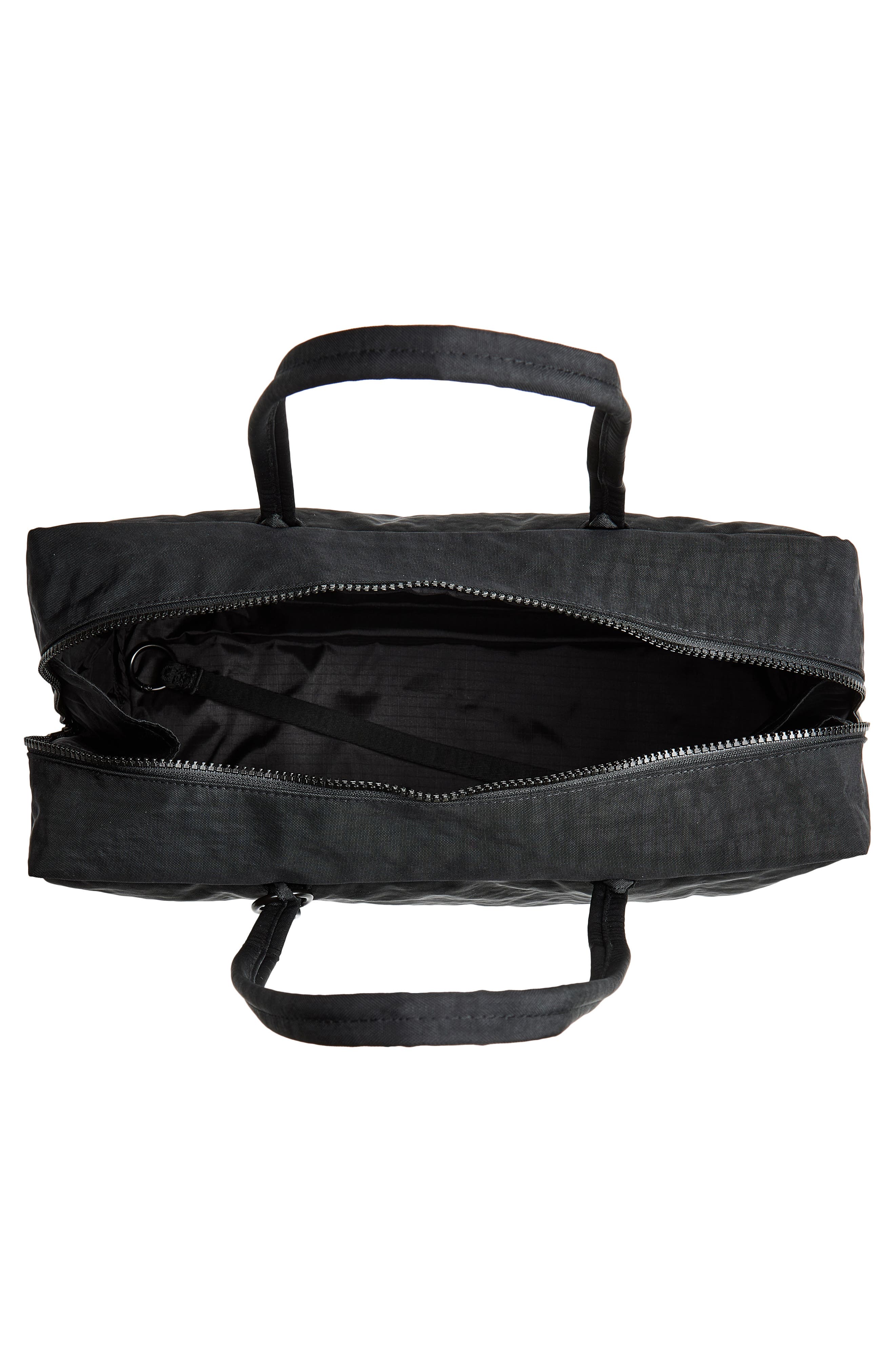 Medium Recycled Nylon Bowler Bag, Alternate, color, BLACK