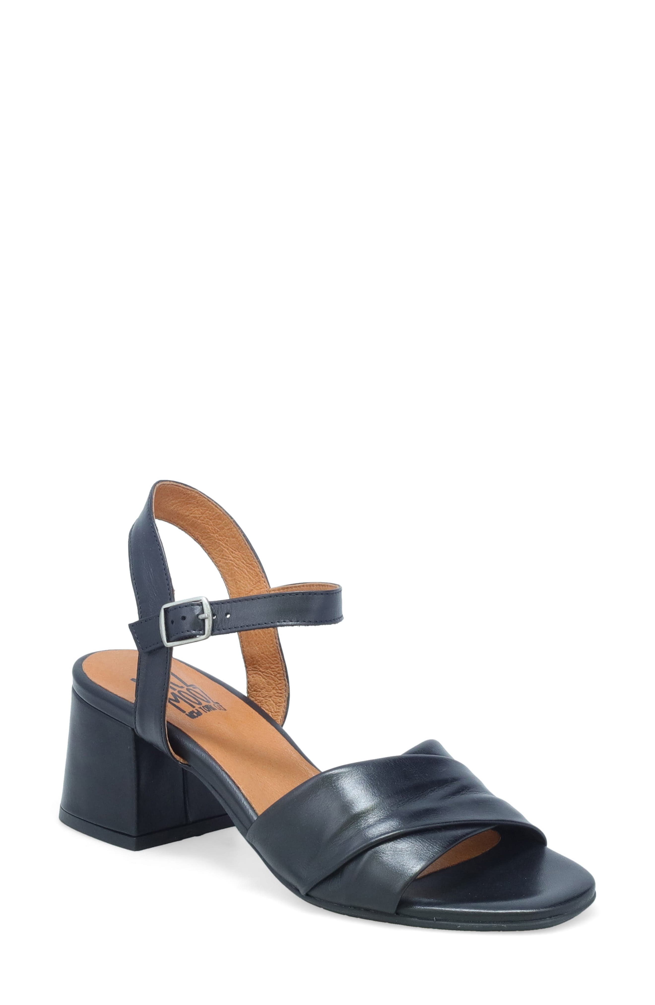 Miz Mooz Bela Block Heel Sandal, Main, color, Black
